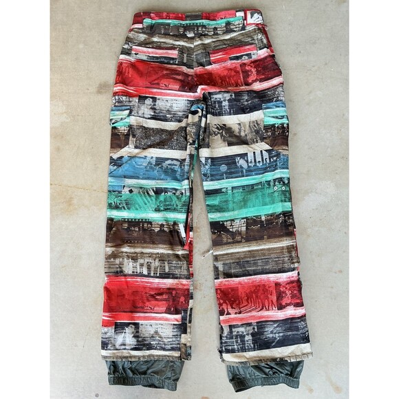 Burton Mens Snowboard Pant Size Small Multicolor Novelty Print Ltd Edition Ski - Picture 4 of 16